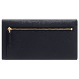 Back product shot of the Oroton Dylan Soft Fold Wallet in Dark Navy and Pebble Leather for Women