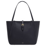 Front product shot of the Oroton Dylan Medium Tote in Dark Navy and Pebble Leather for Women