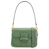 Front product shot of the Oroton Carter Small Day Bag in Shale Green and Smooth Leather for Women
