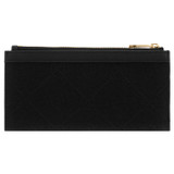 Oroton Lena Slim Zip Wallet in Black/Black and Oroton Signature Recycled Jacquard Fabric. Smooth Leather for Women