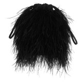 Oroton Grace Feather Bag in Black and Polyester Satin for Women