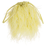 Back product shot of the Oroton Grace Feather Bag in Citrine and Polyester Satin for Women