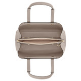 Internal product shot of the Oroton Anika 13" Day Bag in Oyster and Pebble leather for Women