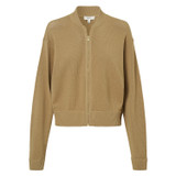 Oroton Mesh Stitch Bomber in Tobacco and 83% Viscose 17% Polyester for Women