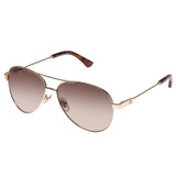 Front product shot of the Oroton Jesse Sunglasses in Gold and Acetate for Women