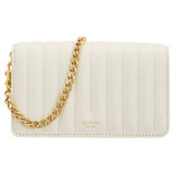 Front product shot of the Oroton Fay Mini Chain Crossbody in Rich Cream and Nappa Leather for Women