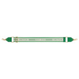 Oroton Heather Webbing Strap in Emerald/Cream and Pebble leather for Women