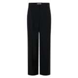 Front product shot of the Oroton Flat Front Pant in Black and 53% Polyester 42% Wool 5% Elastane for Women