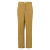 Front product shot of the Oroton Pintuck Pant in Tobacco and 58% Viscose 42% Linen for Women