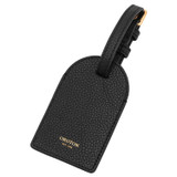 Front product shot of the Oroton Jemima Luggage Tag in Black and Pebble Leather for Women