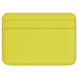 Front product shot of the Oroton Penny Card Holder in Bright Chartreuse and Smooth Leather for Women