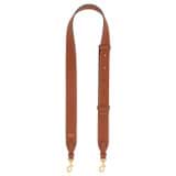 Front product shot of the Oroton Ava Leather Bag Strap in Brandy and Smooth Leather for Women