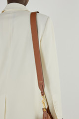 Oroton Ava Leather Bag Strap in Brandy and Smooth Leather for Women