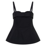 Front product shot of the Oroton Bodice Top in Black and 61% Cotton, 39% Polyester for Women