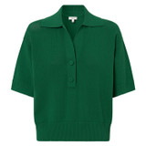 Oroton Mesh Stitch Polo in Kelly Green and 83% Viscose 17% Polyester for Women