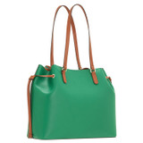 Back product shot of the Oroton Harriet Medium Tote in Emerald and Saffiano Leather for Women