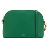 Front product shot of the Oroton Inez Slim Crossbody in Emerald and Shiny Soft Saffiano for Women
