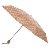 Front product shot of the Oroton Parker Small Umbrella in Biscotti/Cream and Printed Pongee Fabric for Women