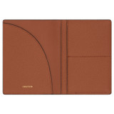 Internal product shot of the Oroton Jemima Passport Sleeve in Brandy and Pebble Leather for Women
