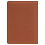 Back product shot of the Oroton Jemima Passport Sleeve in Brandy and Pebble Leather for Women