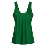 Oroton Fluid Satin Tank in Kelly Green and 80% Acetate, 20% Polyester for Women