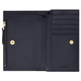 Internal product shot of the Oroton Dylan 10 Credit Card Zip Wallet in Dark Navy and Pebble Leather for Women