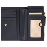Oroton Dylan 10 Credit Card Zip Wallet in Dark Navy and Pebble Leather for Women
