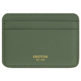 Oroton Penny Card Holder in Shale Green and Smooth Leather for Women
