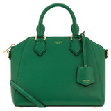 Oroton Inez Mini Day Bag in Emerald and Shiny Soft Saffiano for Women