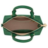 Internal product shot of the Oroton Inez Mini Day Bag in Emerald and Shiny Soft Saffiano for Women