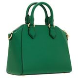 Back product shot of the Oroton Inez Mini Day Bag in Emerald and Shiny Soft Saffiano for Women
