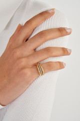 Oroton Lucia Ring in Gold/Clear and  for Women