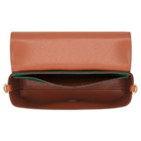 Internal product shot of the Oroton Harriet Crossbody in Emerald and Saffiano Leather for Women