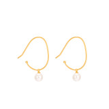 Oroton Jaclyn Drop Hoops in Worn Gold/White and  for Women