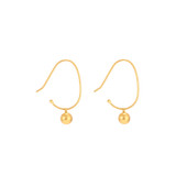 Oroton Jaclyn Drop Hoops in Worn Gold and  for Women