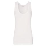 Oroton Knit Tank in White and 83% Viscose, 17% Polyester for Women