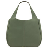 Front product shot of the Oroton Emilia Large Tote in Moss and Pebble Leather for Women