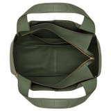 Internal product shot of the Oroton Emilia Large Tote in Moss and Pebble Leather for Women