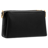 Back product shot of the Oroton Alice Crossbody in Black and Pebble Leather for Women
