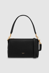 Front product shot of the Oroton Alice Crossbody in Black and Pebble Leather for Women