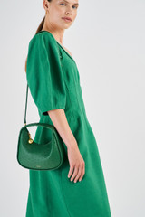 Oroton Clara Collectable Mini Bag in Kelly Green and Textured Leather for Women