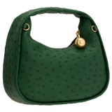 Back product shot of the Oroton Clara Collectable Mini Bag in Kelly Green and Textured Leather for Women