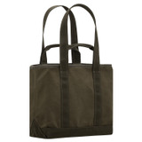 Back product shot of the Oroton Kane Small Shopper Tote in Khaki and Recycled Canvas for Women