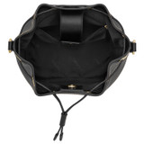 Internal product shot of the Oroton Harvey Small Bucket in Black and Smooth leather for Women