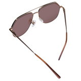 Front product shot of the Oroton Sunglasses Valo in Gold/Caramel and Monel/ Acetate for Women