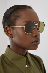 Oroton Sunglasses Valo in Gold/Vintage Tort and Monel/ Acetate for Women