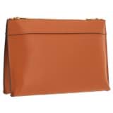 Back product shot of the Oroton Harvey Double Zip Crossbody in Cognac and Smooth Leather for Women