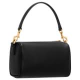 Back product shot of the Oroton Thea Small Barrel Bag in Black and Smooth Leather for Women