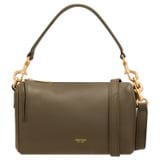 Front product shot of the Oroton Thea Small Barrel Bag in Willow and Smooth Leather for Women