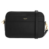 Front product shot of the Oroton Harvey Camera Crossbody in Black and Smooth Leather for Women